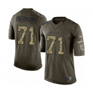 Men Nike Atlanta Falcons #71 Kroy Biermann Limited Green Salute to Service NFL Jersey