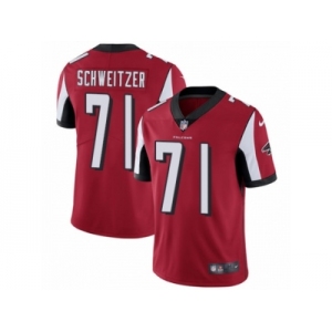 Men Nike Atlanta Falcons #71 Wes Schweitzer Red Team Color Vapor Untouchable Limited Player NFL Jersey