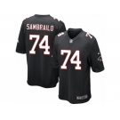 Men Nike Atlanta Falcons #74 Ty Sambrailo Game Black Alternate NFL Jersey