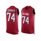 Men Nike Atlanta Falcons #74 Ty Sambrailo Limited Red Player Name & Number Tank Top NFL Jersey