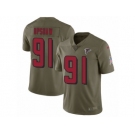 Men Nike Atlanta Falcons #91 Courtney Upshaw Limited Olive 2017 Salute to Service NFL Jersey