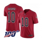 Men's Atlanta Falcons #10 Steve Bartkowski Limited Red Rush Vapor Untouchable 100th Season Football Jersey