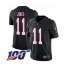 Men's Atlanta Falcons #11 Julio Jones Black Alternate Vapor Untouchable Limited Player 100th Season Football Jersey