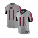 Men's Atlanta Falcons #11 Julio Jones Limited Silver Inverted Legend Football Jersey