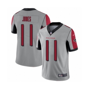 Men's Atlanta Falcons #11 Julio Jones Limited Silver Inverted Legend Football Jersey