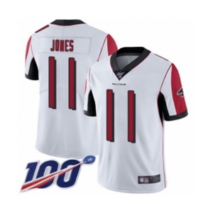 Men's Atlanta Falcons #11 Julio Jones White Vapor Untouchable Limited Player 100th Season Football Jersey