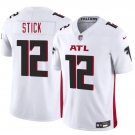Men's Atlanta Falcons #12 Easton Stick White 2025 F.U.S.E. Vapor Untouchable Limited Football Stitched Jersey