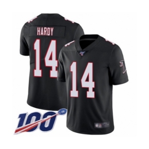 Men's Atlanta Falcons #14 Justin Hardy Black Alternate Vapor Untouchable Limited Player 100th Season Football Jersey