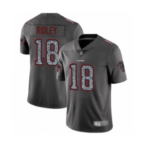 Men's Atlanta Falcons #18 Calvin Ridley Limited Gray Static Fashion Football Jersey