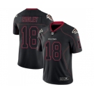 Men's Atlanta Falcons #18 Calvin Ridley Limited Lights Out Black Rush Football Jersey