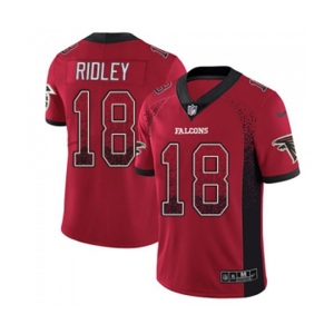 Men's Atlanta Falcons #18 Calvin Ridley Limited Red Rush Drift Fashion Football Jersey