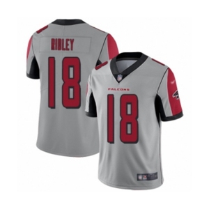 Men's Atlanta Falcons #18 Calvin Ridley Limited Silver Inverted Legend Football Jersey