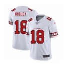 Men's Atlanta Falcons #18 Calvin Ridley White Team Logo Fashion Limited Player 100th Season Football Jersey