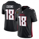 Men's Atlanta Falcons #18 Kirk Cousins Black 2024 F.U.S.E With 4-Star C Patch Vapor Untouchable Limited Stitched Football Jersey