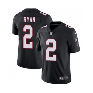 Men's Atlanta Falcons #2 Matt Ryan Black Alternate Vapor Untouchable Limited Player Football Jersey