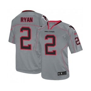 Men's Atlanta Falcons #2 Matt Ryan Lights Out Grey Football Jersey