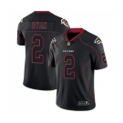 Men's Atlanta Falcons #2 Matt Ryan Limited Lights Out Black Rush Football Jersey