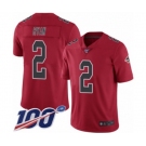 Men's Atlanta Falcons #2 Matt Ryan Limited Red Rush Vapor Untouchable 100th Season Football Jersey