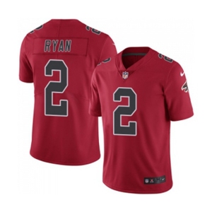 Men's Atlanta Falcons #2 Matt Ryan Limited Red Rush Vapor Untouchable Football Jersey