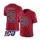 Men's Atlanta Falcons #20 Kendall Sheffield Limited Red Rush Vapor Untouchable 100th Season Football Jersey