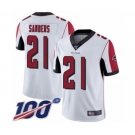 Men's Atlanta Falcons #21 Deion Sanders White Vapor Untouchable Limited Player 100th Season Football Jersey