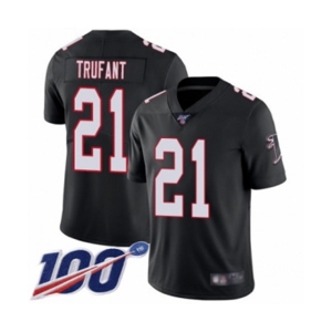 Men's Atlanta Falcons #21 Desmond Trufant Black Alternate Vapor Untouchable Limited Player 100th Season Football Jersey