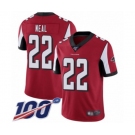 Men's Atlanta Falcons #22 Keanu Neal Red Team Color Vapor Untouchable Limited Player 100th Season Football Jersey