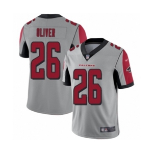 Men's Atlanta Falcons #26 Isaiah Oliver Limited Silver Inverted Legend Football Jersey