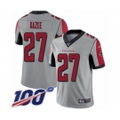 Men's Atlanta Falcons #27 Damontae Kazee Limited Silver Inverted Legend 100th Season Football Jersey