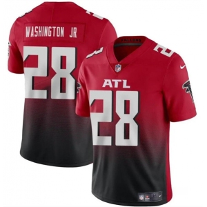 Men's Atlanta Falcons #28 Carlos Washington Jr Red Black Vapor Untouchable Limited Football Stitched Jersey