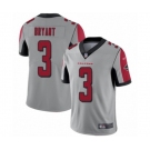 Men's Atlanta Falcons #3 Matt Bryant Limited Silver Inverted Legend Football Jersey