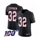 Men's Atlanta Falcons #32 Johnathan Cyprien Black Alternate Vapor Untouchable Limited Player 100th Season Football Jersey