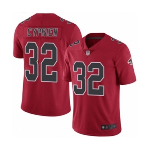 Men's Atlanta Falcons #32 Johnathan Cyprien Limited Red Rush Vapor Untouchable Football Jersey