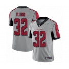 Men's Atlanta Falcons #32 Qadree Ollison Limited Silver Inverted Legend Football Jersey