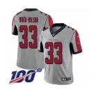 Men's Atlanta Falcons #33 Blidi Wreh-Wilson Limited Silver Inverted Legend 100th Season Football Jersey