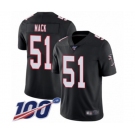 Men's Atlanta Falcons #51 Alex Mack Black Alternate Vapor Untouchable Limited Player 100th Season Football Jersey