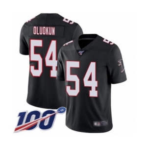 Men's Atlanta Falcons #54 Foye Oluokun Black Alternate Vapor Untouchable Limited Player 100th Season Football Jersey