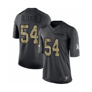 Men's Atlanta Falcons #54 Foye Oluokun Limited Black 2016 Salute to Service Football Jersey