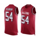 Men's Atlanta Falcons #54 Foye Oluokun Limited Red Player Name & Number Tank Top Football Jersey