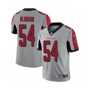 Men's Atlanta Falcons #54 Foye Oluokun Limited Silver Inverted Legend Football Jersey