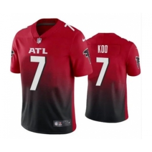 Men's Atlanta Falcons #7 Younghoe Koo Red Black Vapor Untouchable Limited Stitched Jersey