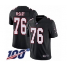 Men's Atlanta Falcons #76 Kaleb McGary Black Alternate Vapor Untouchable Limited Player 100th Season Football Jersey