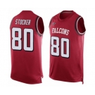 Men's Atlanta Falcons #80 Luke Stocker Limited Red Player Name & Number Tank Top Football Jersey