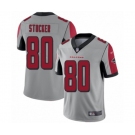 Men's Atlanta Falcons #80 Luke Stocker Limited Silver Inverted Legend Football Jersey