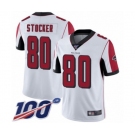 Men's Atlanta Falcons #80 Luke Stocker White Vapor Untouchable Limited Player 100th Season Football Jersey