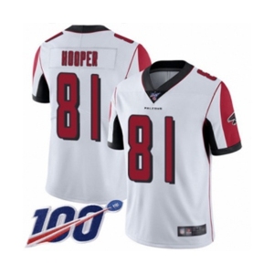 Men's Atlanta Falcons #81 Austin Hooper White Vapor Untouchable Limited Player 100th Season Football Jersey