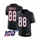 Men's Atlanta Falcons #88 Tony Gonzalez Black Alternate Vapor Untouchable Limited Player 100th Season Football Jersey