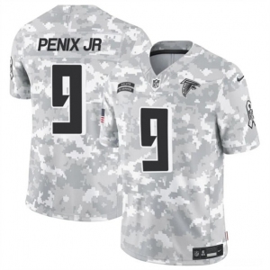 Men's Atlanta Falcons #9 Michael Penix Jr. 2024 F.U.S.E. Arctic Camo Salute to Service Limited Football Stitched Jersey