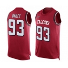 Men's Atlanta Falcons #93 Allen Bailey Limited Red Player Name & Number Tank Top Football Jersey