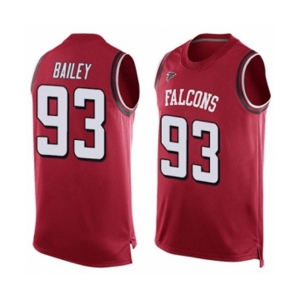 Men's Atlanta Falcons #93 Allen Bailey Limited Red Player Name & Number Tank Top Football Jersey